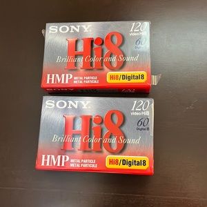 Sony Hi8 Digital 8 blank tapes (sealed) - 2 ct